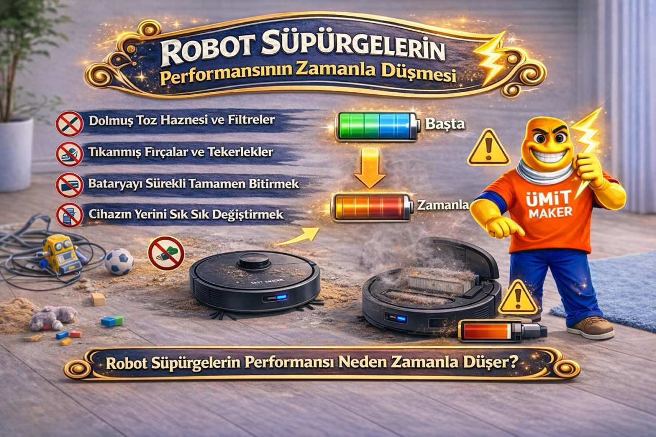 Robot Süpürgelerin Performansının Zamanla Düşmesi