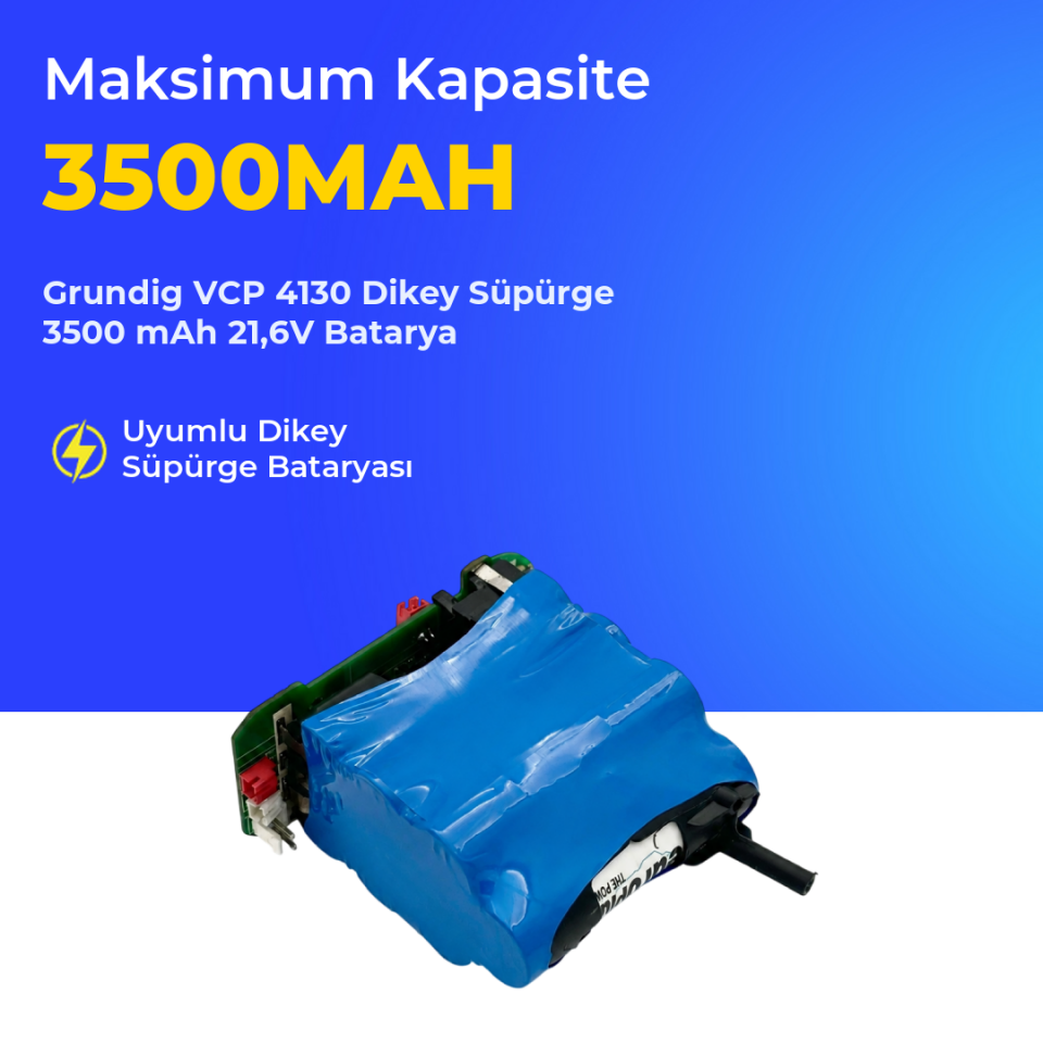 Grundig Vcp 4130 Şarjlı Dik Süpürge 3500 Mah Batarya