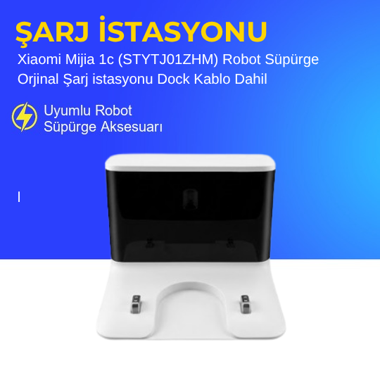 Xiaomi Mijia 1c (STYTJ01ZHM) Robot Süpürge Orjinal Şarj istasyonu Dock Kablo Dahil