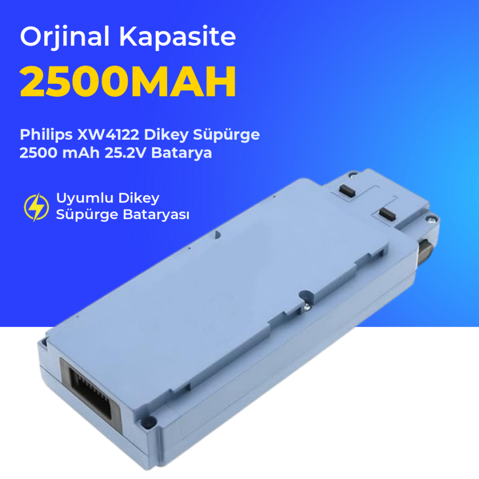 Philips XW4122 Dikey Süpürge 2500 mAh 25.2V Batarya