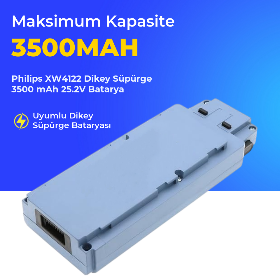 Philips XW4122 Dikey Süpürge 3500 mAh 25.2V Batarya