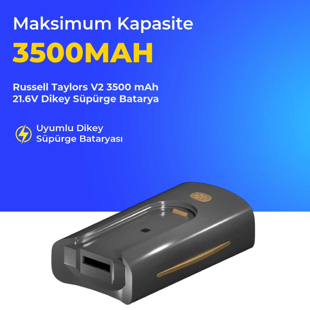 Russell Taylors V2 3500 mAh 21.6V Dikey Süpürge Batarya