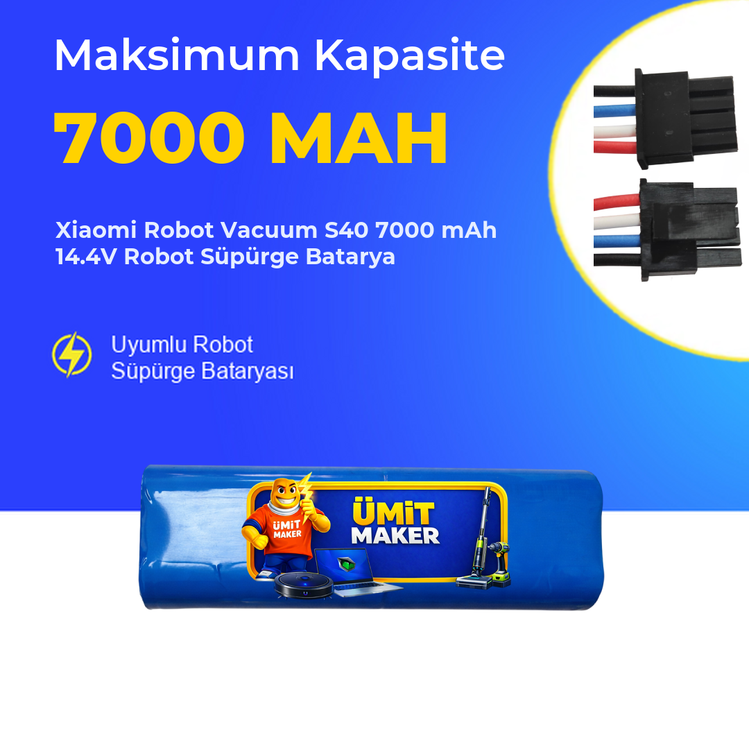 Xiaomi Robot Vacuum S40 7000 mAh 14.4V Robot Süpürge Batarya
