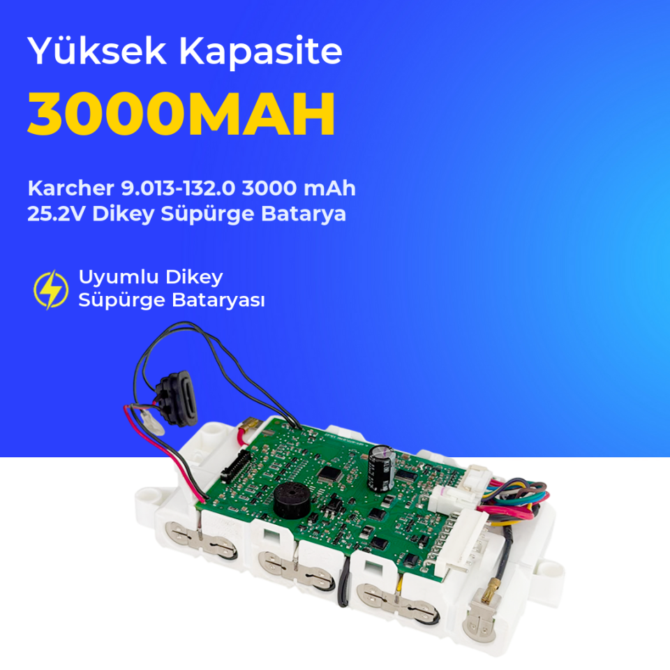 Karcher 9.013-132.0 3000 mAh 25.2V Dikey Süpürge Batarya