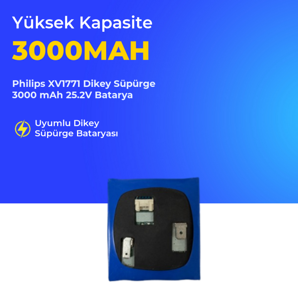 Philips XV1771 Dikey Süpürge 3000 mAh 25.2V Batarya