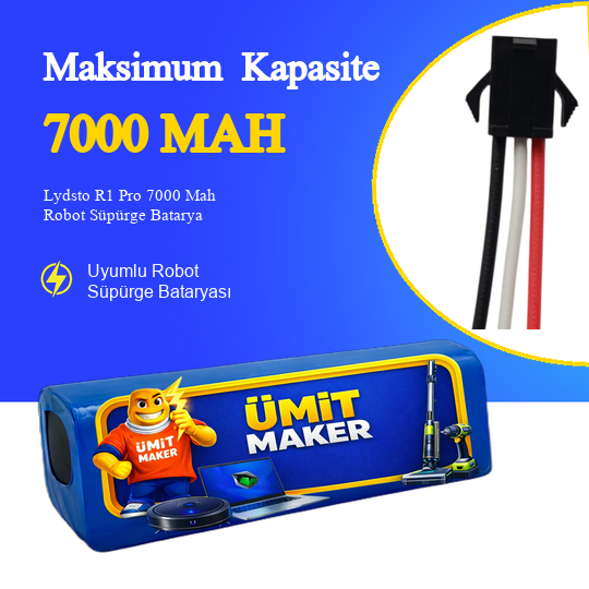 Lydsto R1 Pro 7000 Mah Robot Süpürge Bataryası – Orjinal Uyumlu Uzun Ömürlü, Yüksek Performans Pil