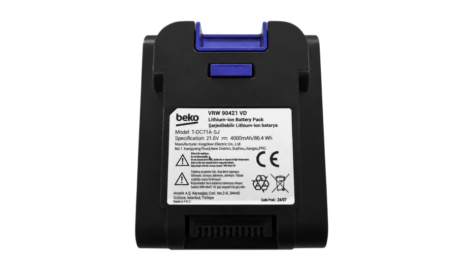 Beko VRW 90421 VD 4000 Mah Şarjlı Dikey Süpürge Bataryası