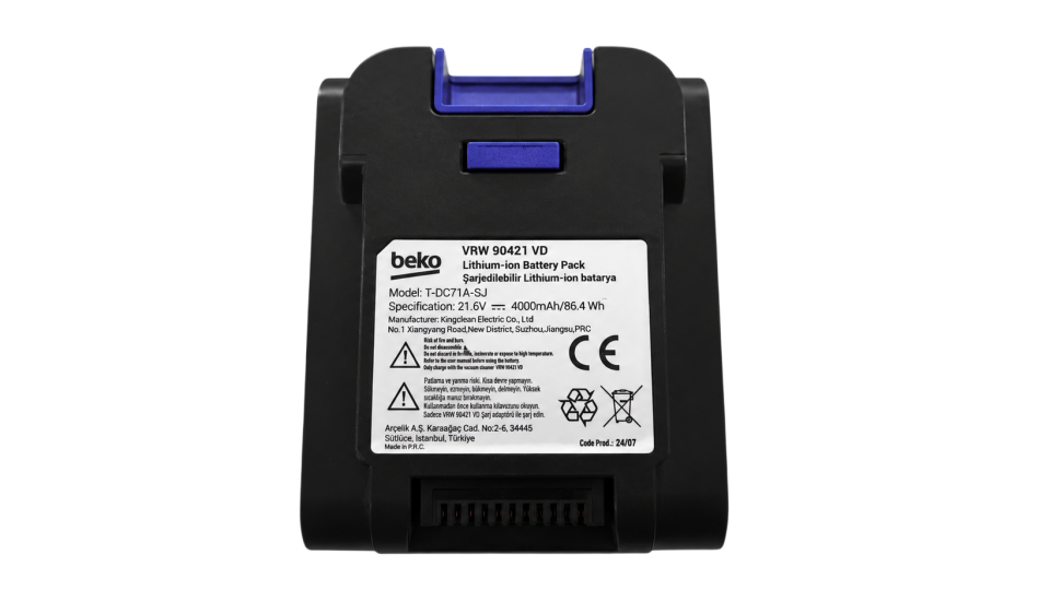 Beko VRW 90421 VD 4000 Mah Şarjlı Dikey Süpürge Bataryası