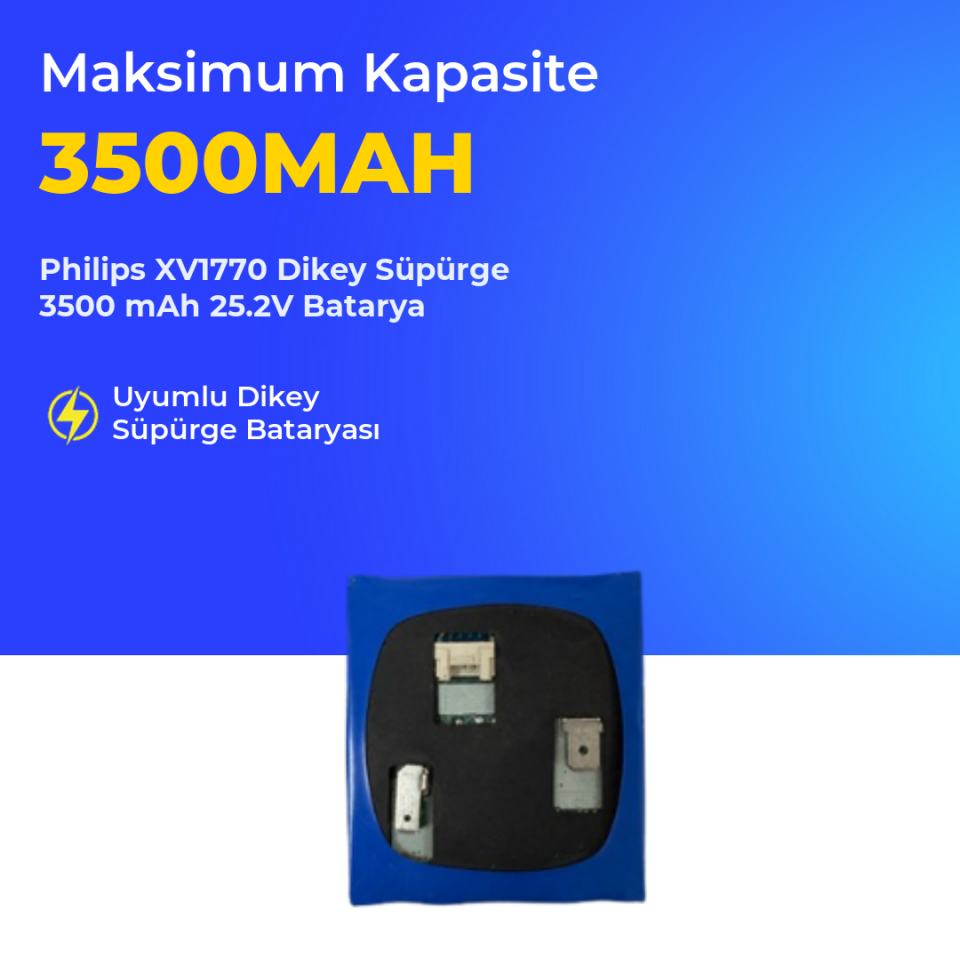 Philips XV1770 Dikey Süpürge 3500 mAh 25.2V Batarya