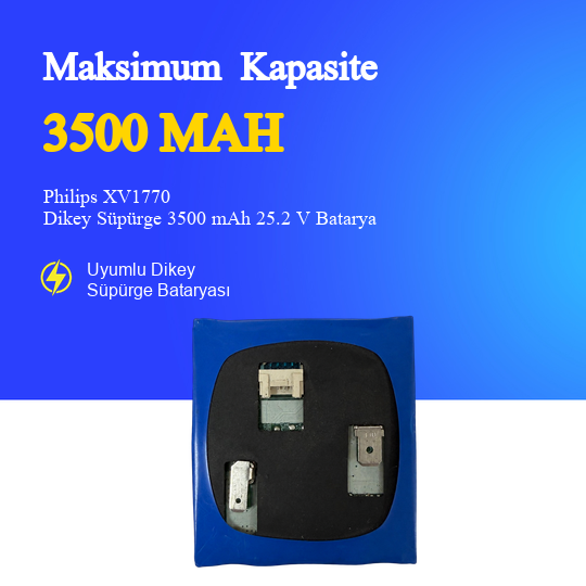 Philips XV1770 Dikey Süpürge 3500 mAh 25.2V Batarya