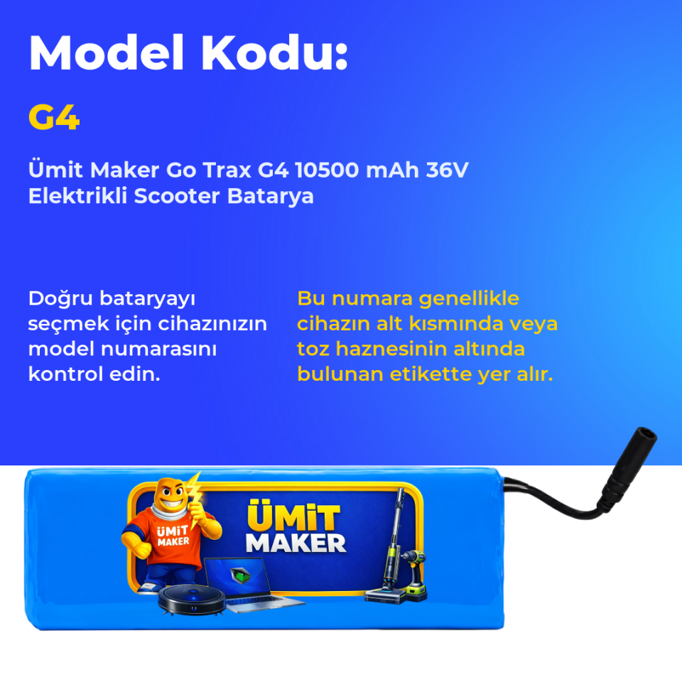 Go Trax G4 10500 mAh 36V Elektrikli Scooter Batarya