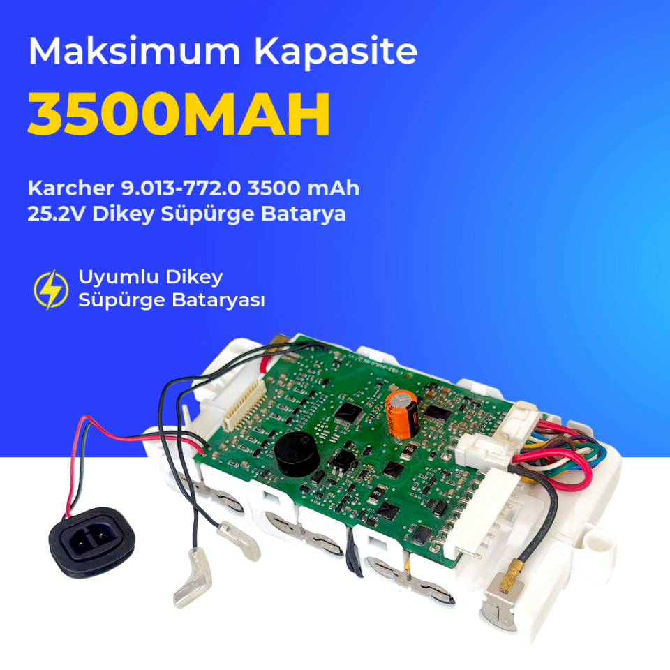 Karcher 9.013-772.0 3500 mAh 25.2V Dikey Süpürge Batarya