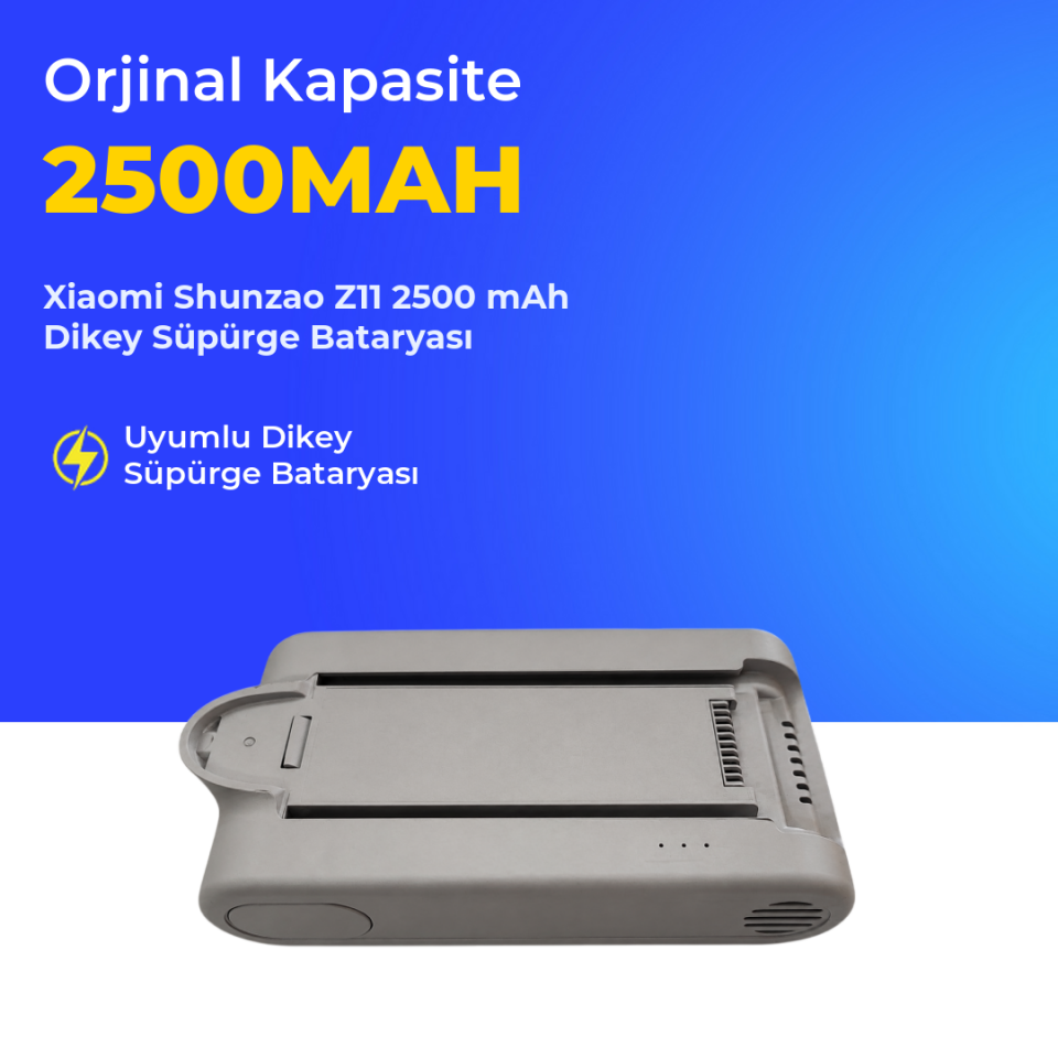 Xiaomi Shunzao Z11 2500 Mah Dikey Süpürge Bataryası