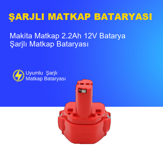 Makita Matkap  2.2Ah 12V  Batarya – Orjinal Uyumlu Uzun Ömürlü, Yüksek Performans Pil