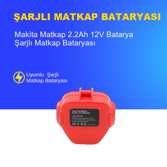 Makita Matkap  2.2Ah 12V  Batarya – Orjinal Uyumlu Uzun Ömürlü, Yüksek Performans Pil