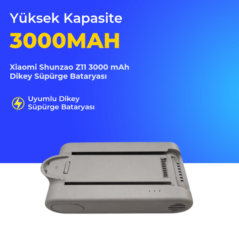 Xiaomi Shunzao Z11 3000 Mah Dikey Süpürge Bataryası