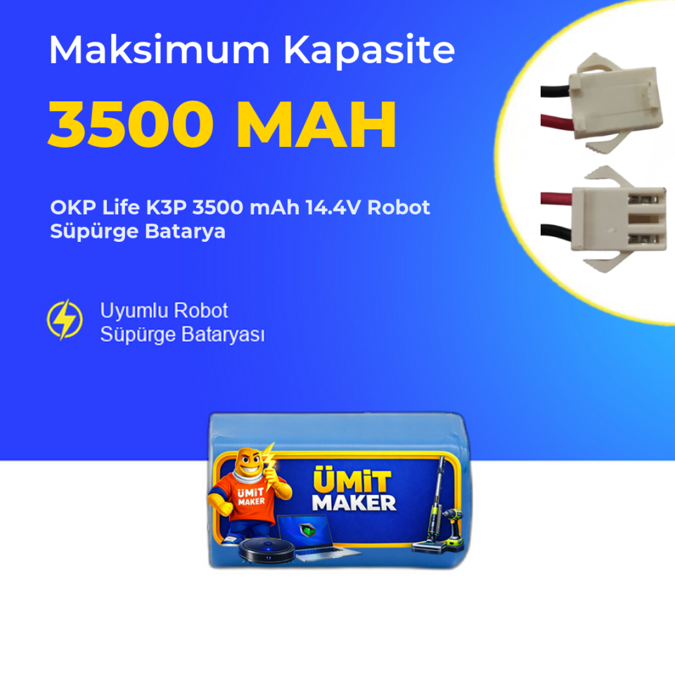 OKP Life K3P 3500 mAh 14.4V Robot Süpürge Batarya