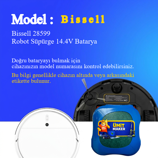Bissell 28599 Robot Süpürge 3500 mAh Batarya