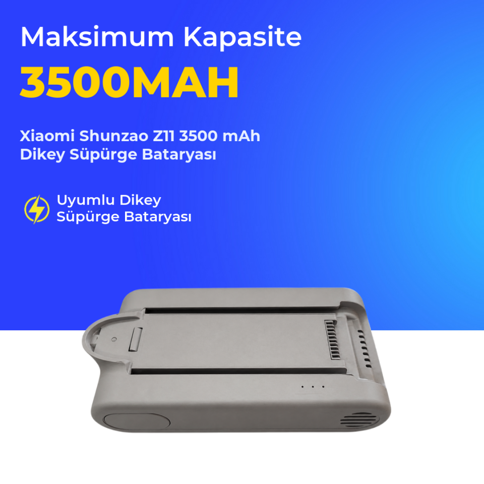 Xiaomi Shunzao Z11 3500 Mah Dikey Süpürge Bataryası