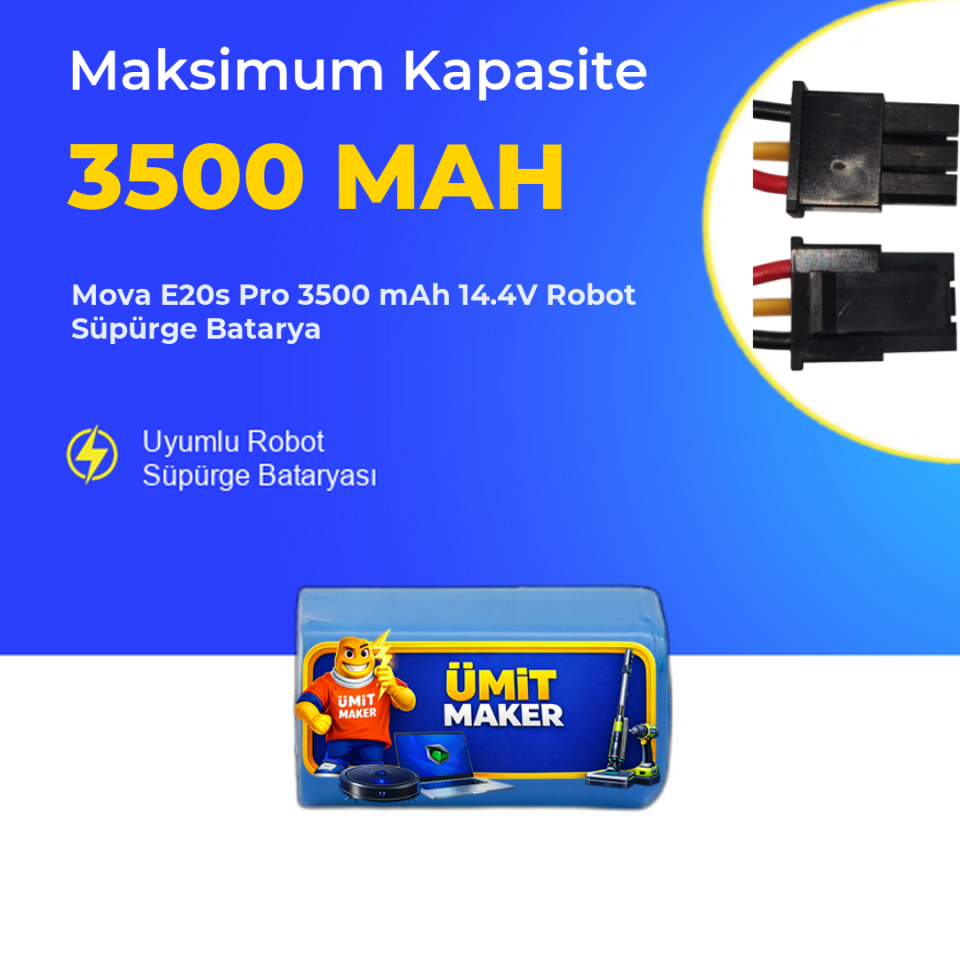 Mova E20s Pro 3500 mAh 14.4V Robot Süpürge Batarya