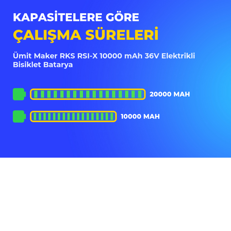 RKS RSI-X 10000 mAh 36V Elektrikli Bisiklet Batarya