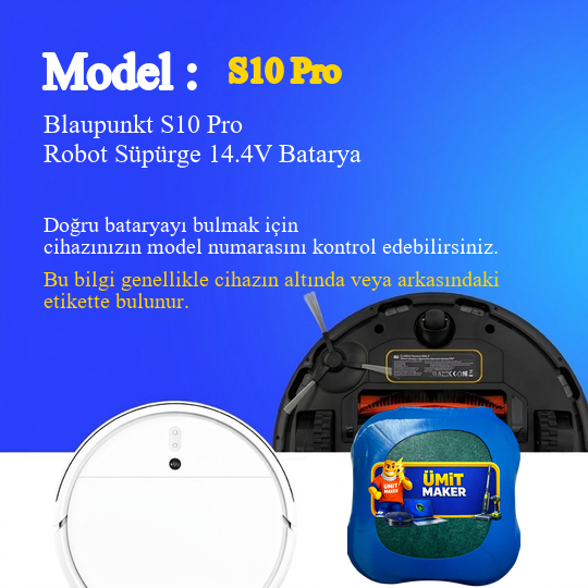 Blaupunkt S10 Pro Robot Süpürge 7000 mAh Batarya