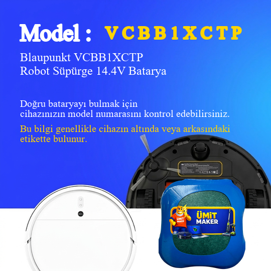 Blaupunkt VCBB1XCTP Robot Süpürge 6400 mAh Batarya