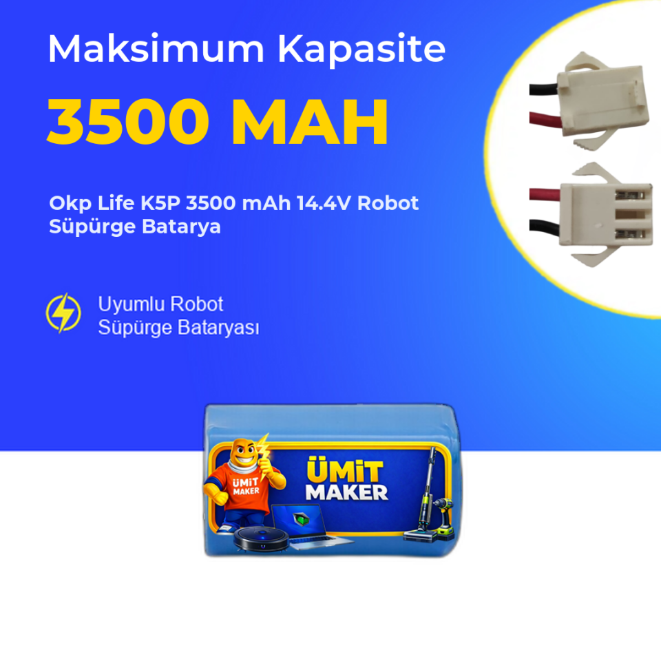 Okp Life K5P 3500 mAh 14.4V Robot Süpürge Batarya