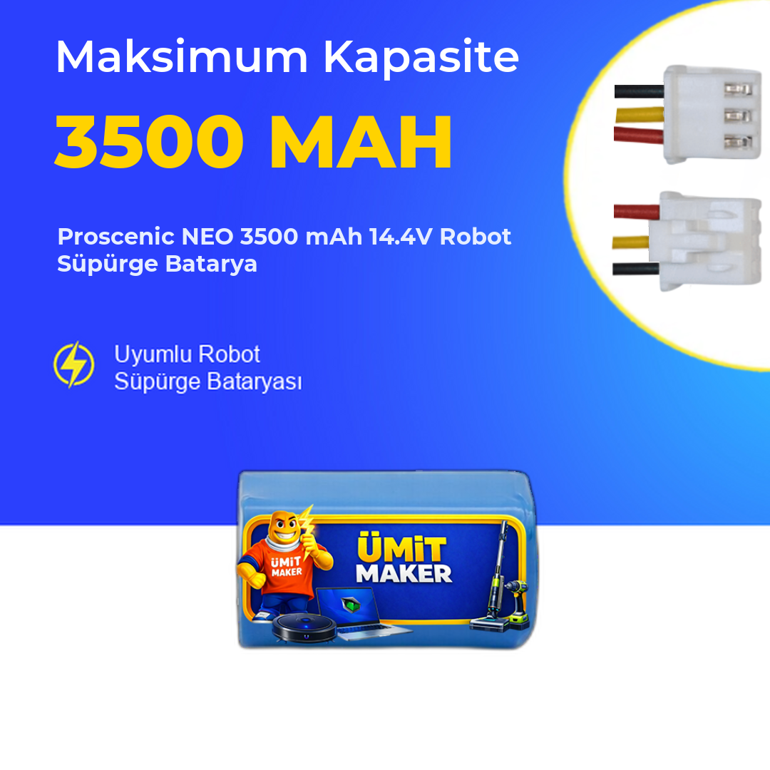 Proscenic NEO 3500 mAh 14.4V Robot Süpürge Batarya