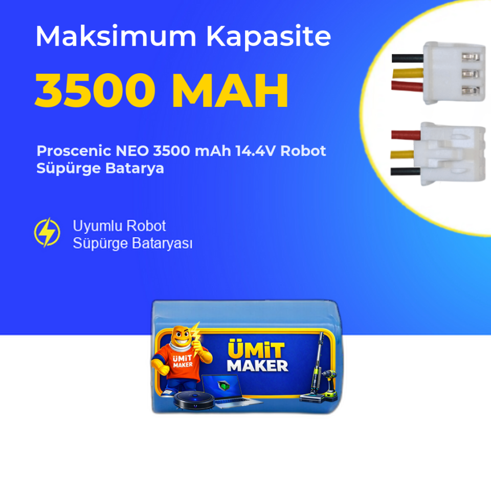 Proscenic NEO 3500 mAh 14.4V Robot Süpürge Batarya