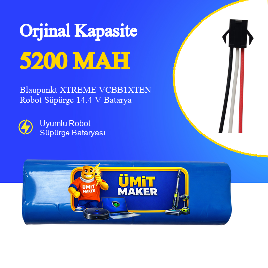 Blaupunkt XTREME VCBB1XTEN Robot Süpürge 5200 mAh Batarya