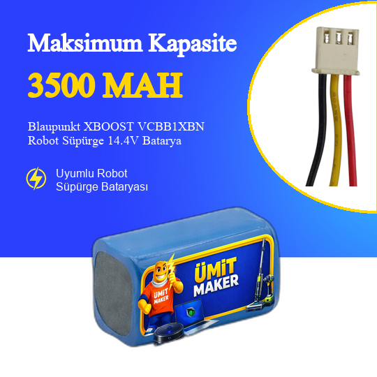 Blaupunkt XBOOST VCBB1XBN Robot Süpürge 3500 mAh Batarya