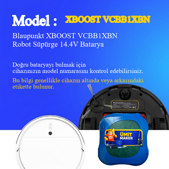 Blaupunkt XBOOST VCBB1XBN Robot Süpürge 3500 mAh Batarya