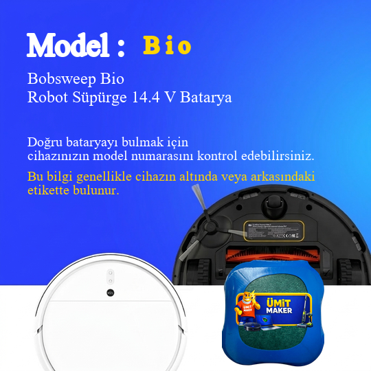 Bobsweep Bio Robot Süpürge 3200 mAh Batarya