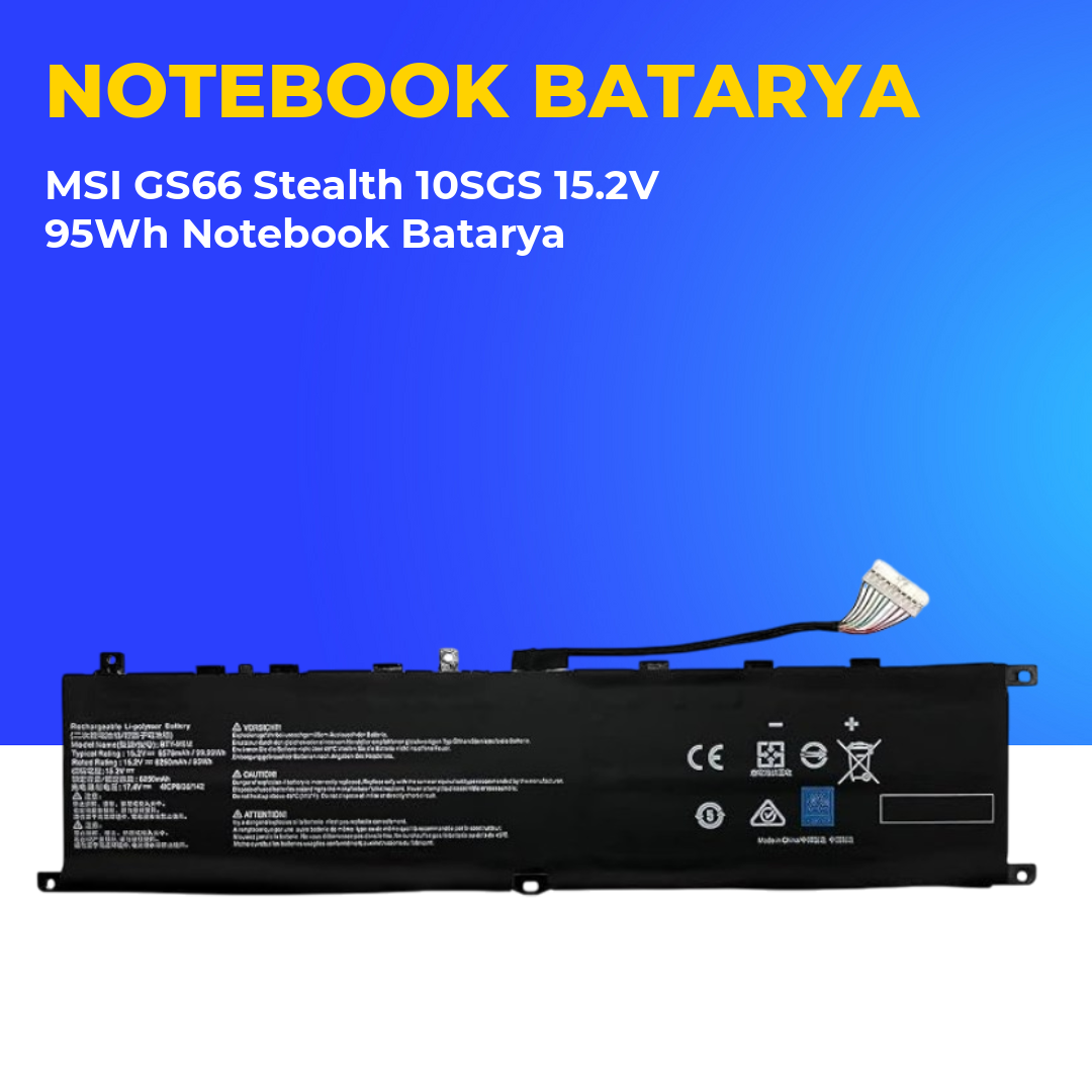 MSI GS66 Stealth 10SGS 15.2V 95Wh Notebook Batarya