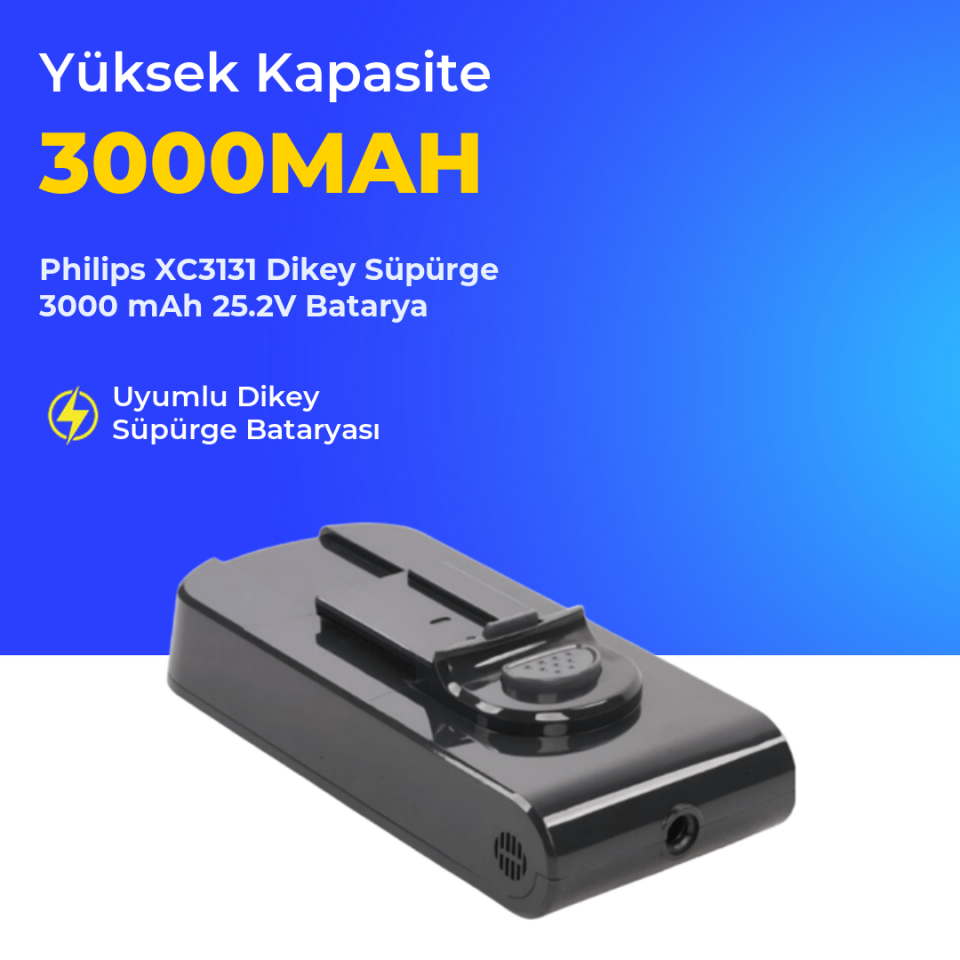 Philips XC3131 Dikey Süpürge 3000 mAh 25.2V Batarya
