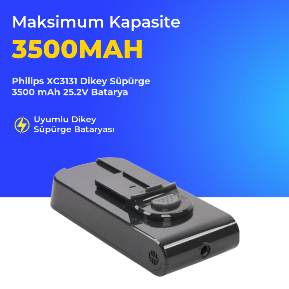 Philips XC3131 Dikey Süpürge 3500 mAh 25.2V Batarya