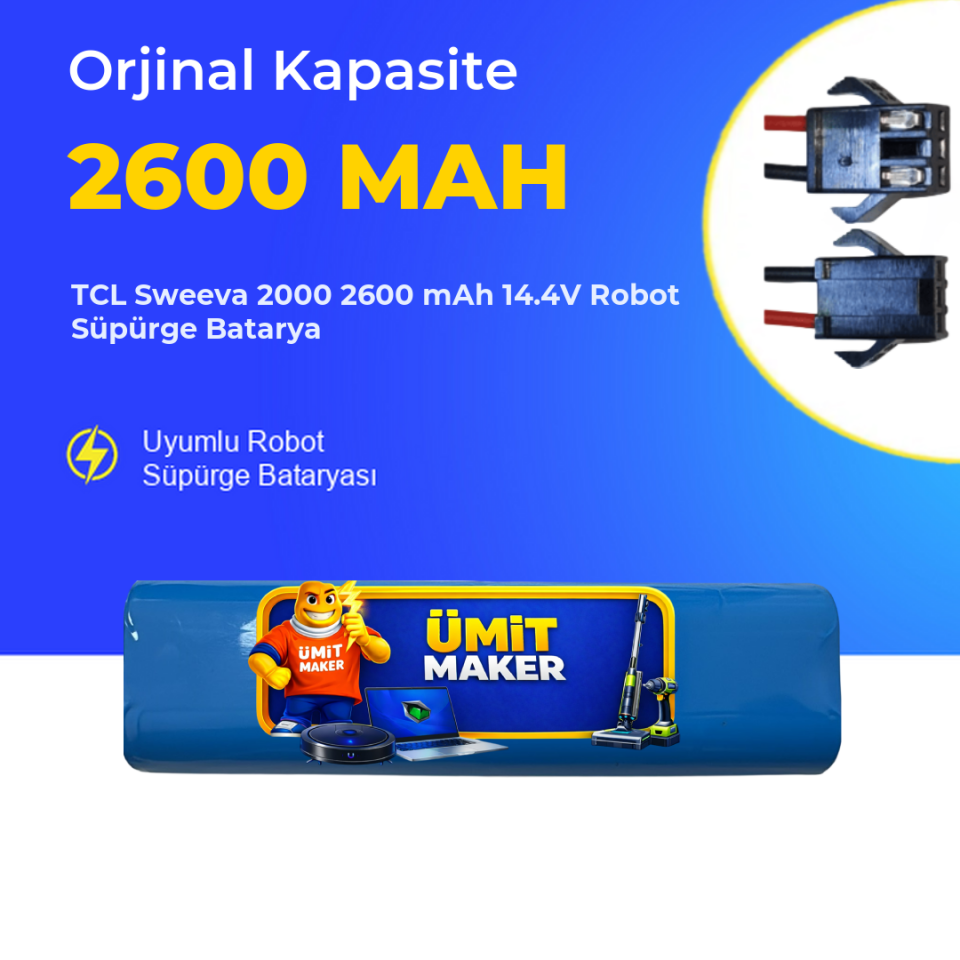 TCL Sweeva 2000 2600 mAh 14.4V Robot Süpürge Batarya