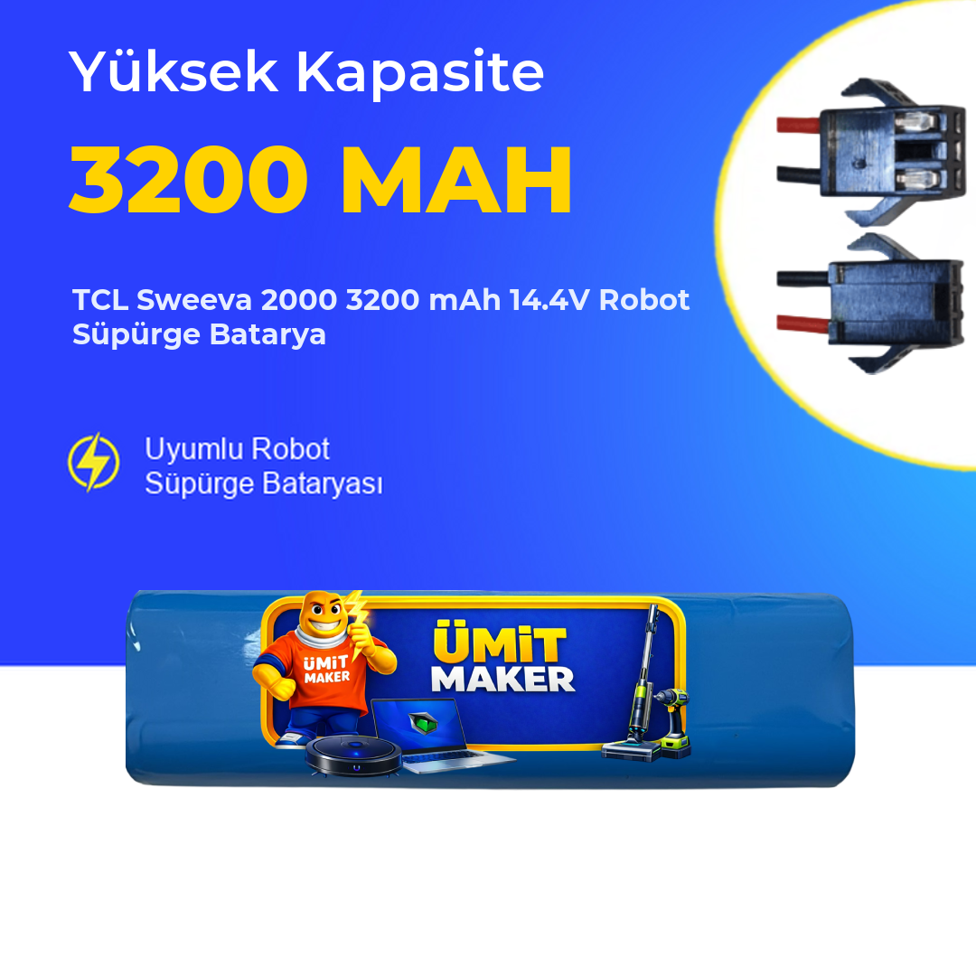 TCL Sweeva 2000 3200 mAh 14.4V Robot Süpürge Batarya