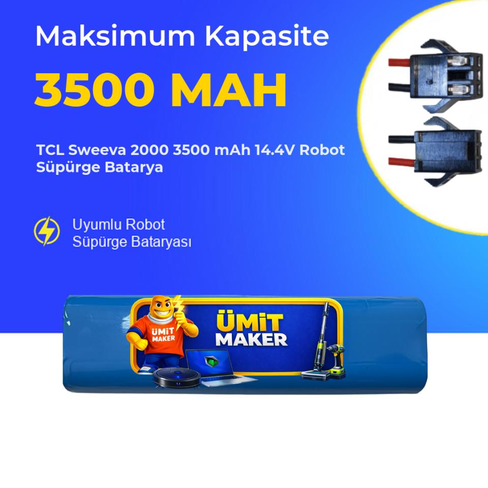 TCL Sweeva 2000 3500 mAh 14.4V Robot Süpürge Batarya
