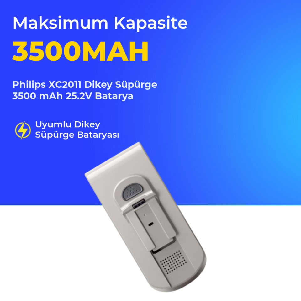 Philips XC2011 Dikey Süpürge 3500 mAh 25.2V Batarya