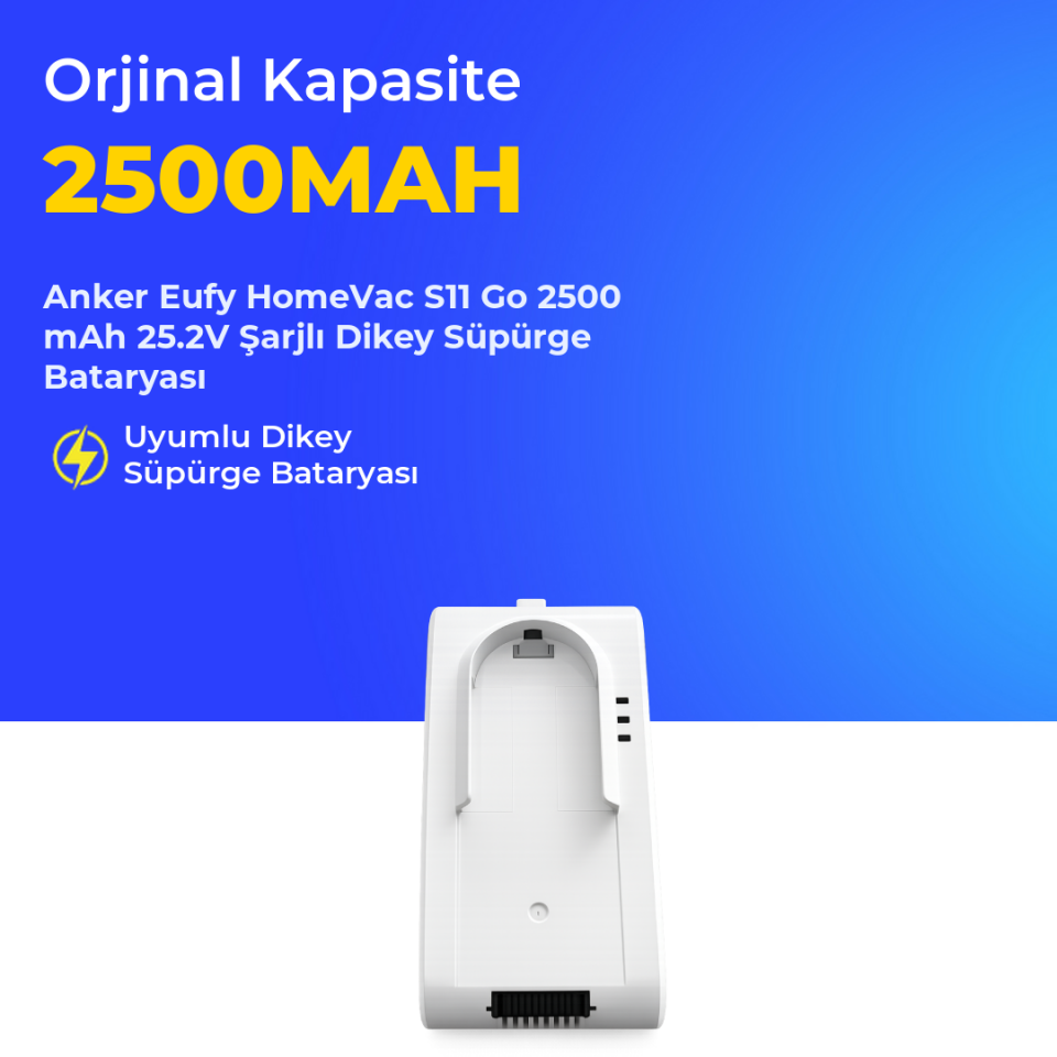Anker Eufy HomeVac S11 Go 2500 Mah Şarjlı Dikey Süpürge Bataryası