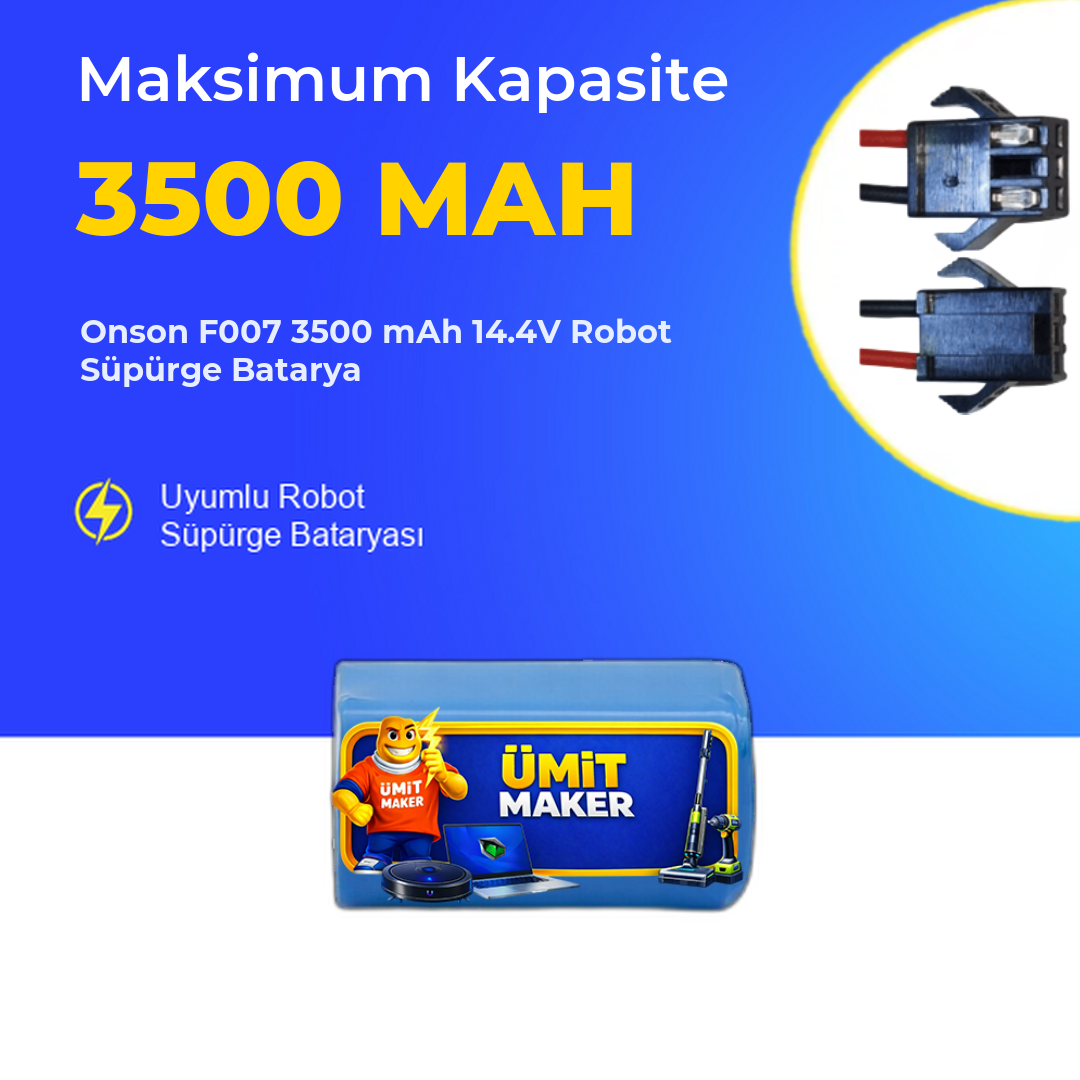Onson F007 3500 mAh 14.4V Robot Süpürge Batarya