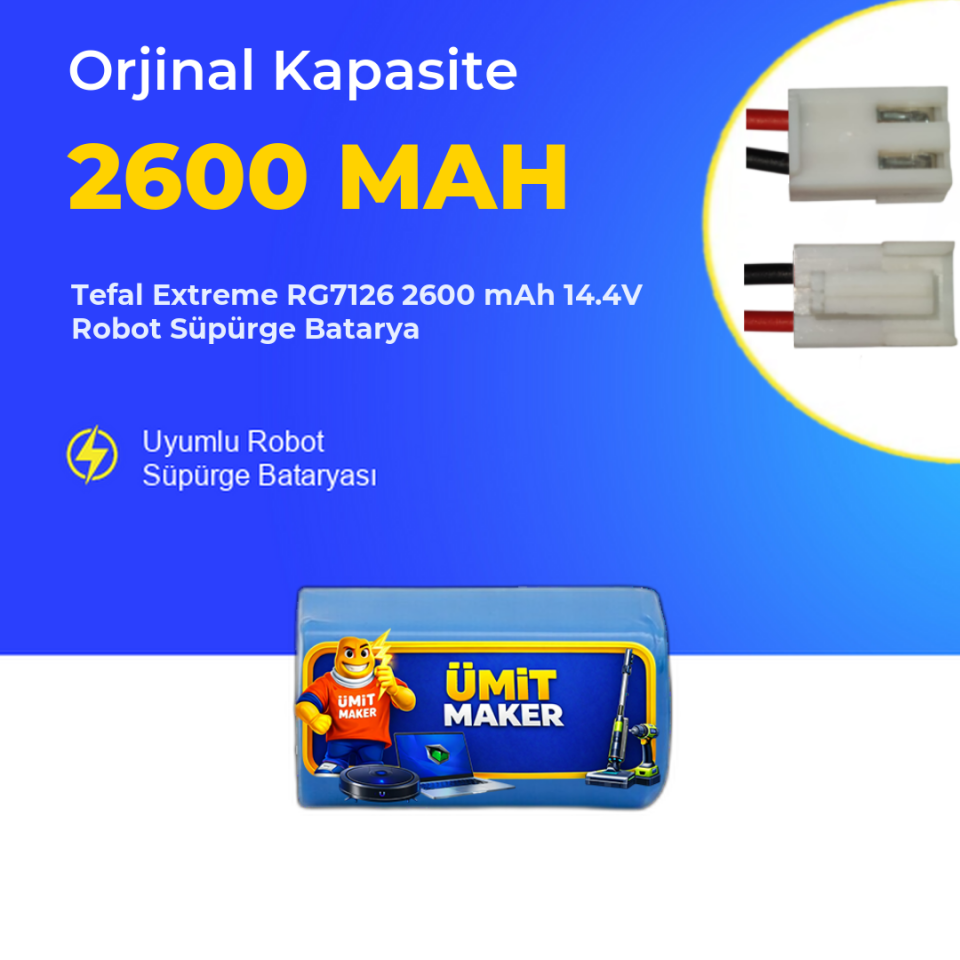 Tefal Extreme RG7126 2600 mAh 14.4V Robot Süpürge Batarya