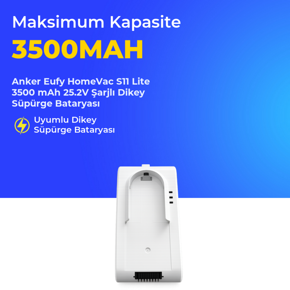 Anker Eufy HomeVac S11 Lite 3500 Mah Şarjlı Dikey Süpürge Bataryası