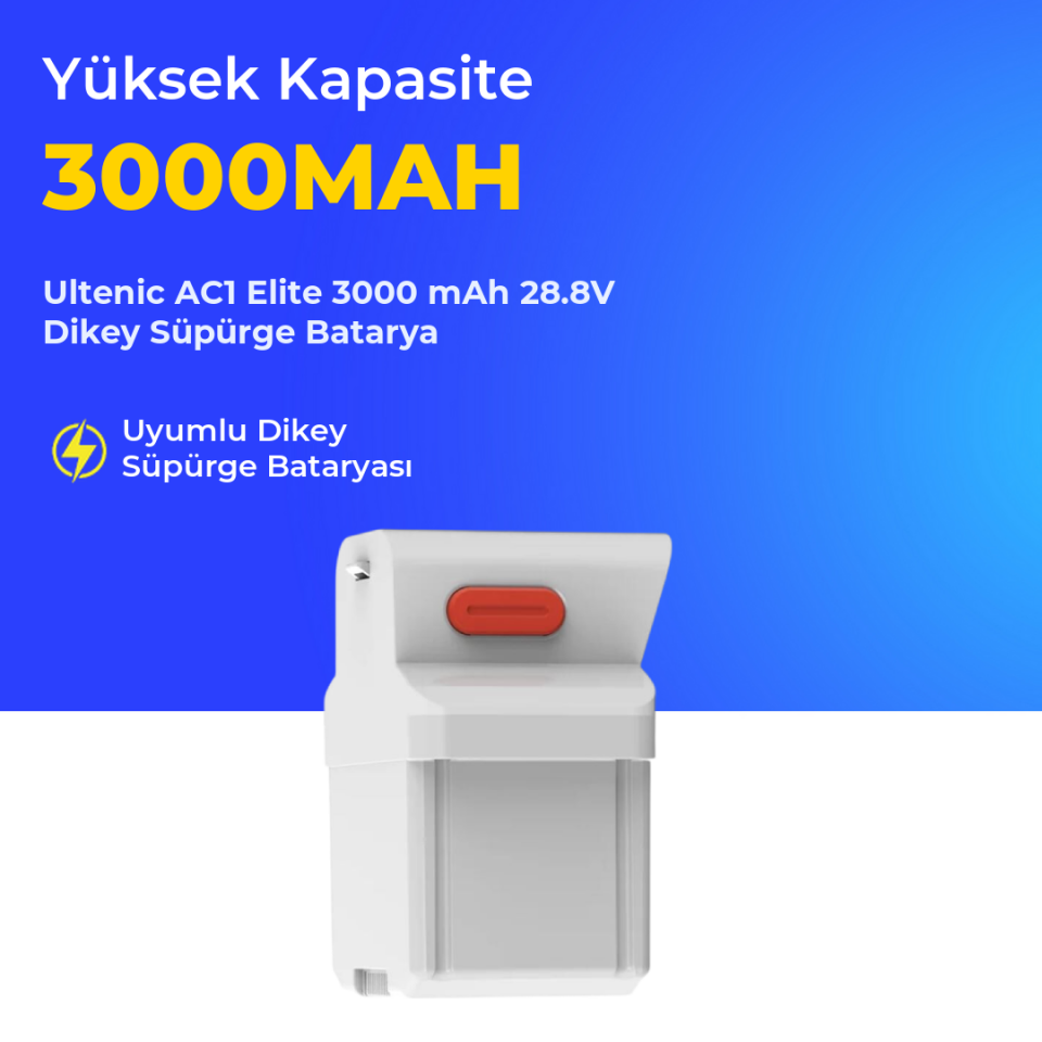 Ultenic AC1 Elite 3000 mAh 28.8V Dikey Süpürge Batarya