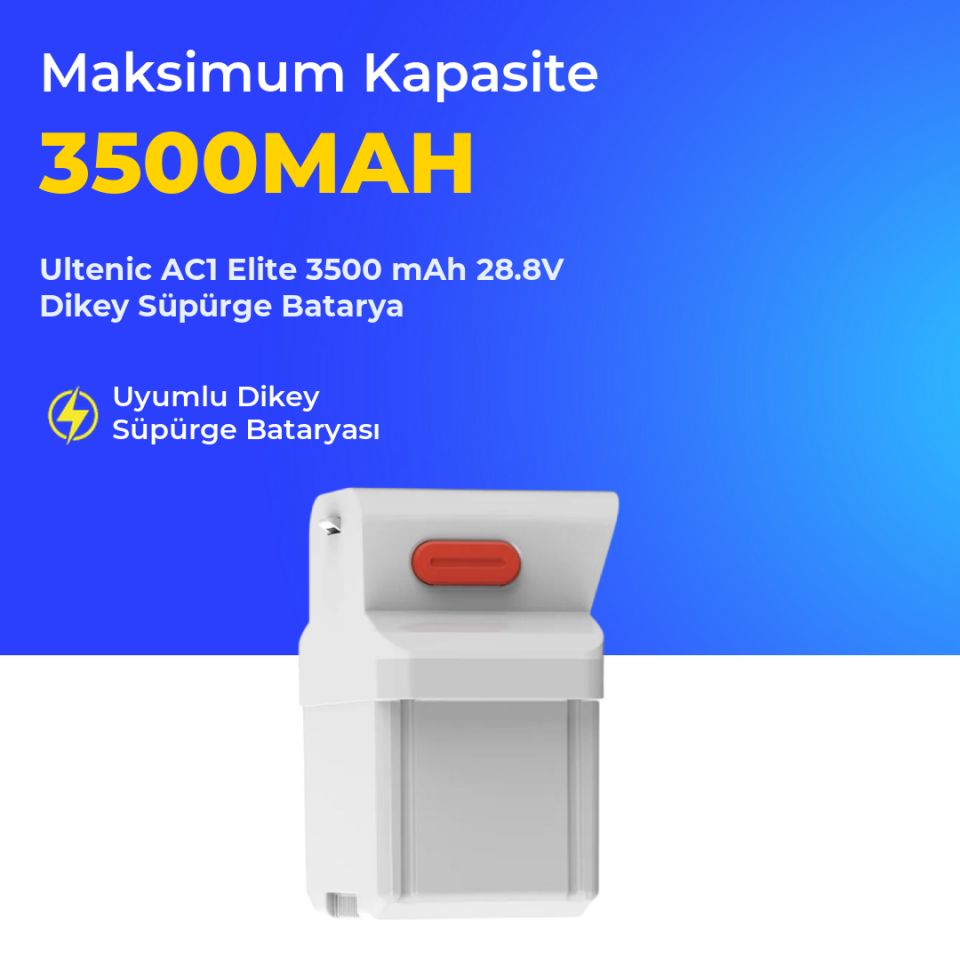 Ultenic AC1 Elite 3500 mAh 28.8V Dikey Süpürge Batarya