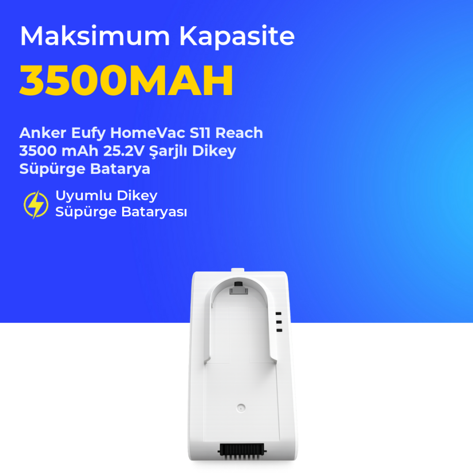 Anker Eufy HomeVac S11 Reach 3500 Mah Şarjlı Dikey Süpürge Bataryası