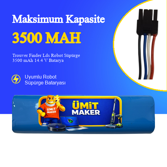 Trouver Finder Lds Robot Süpürge 3500 mAh 14.4 V  Batarya – Orjinal Uyumlu Uzun Ömürlü, Yüksek Performans Pil