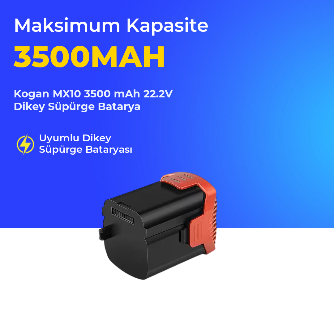 Kogan MX10 3500 mAh 22.2V Dikey Süpürge Batarya